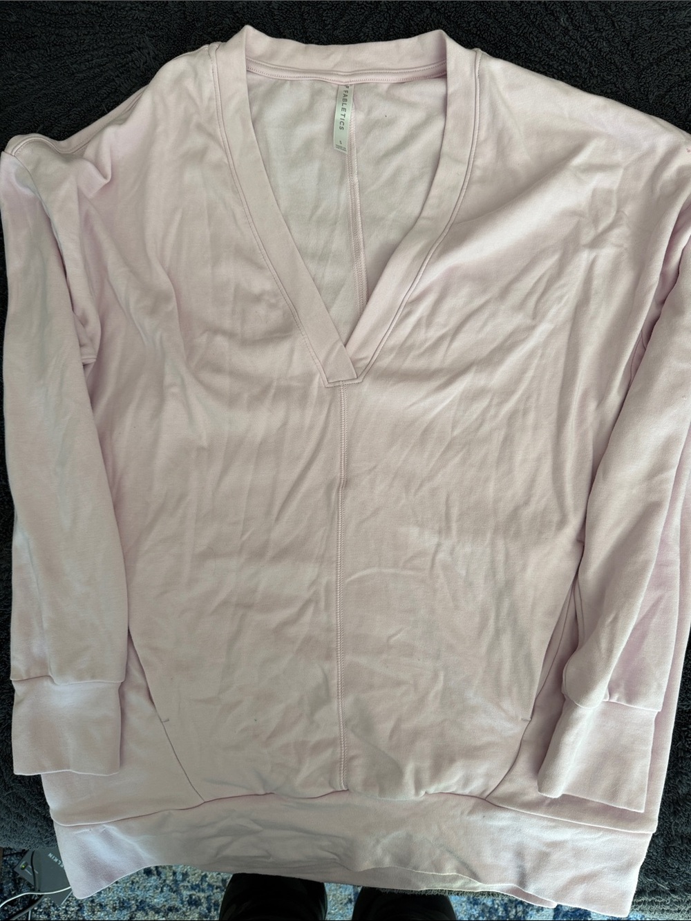 Women's Light Pink V-Neck Lounge Top by Fabletics